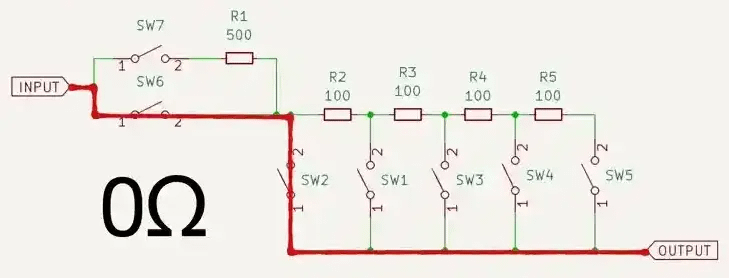 Clever resistor switching