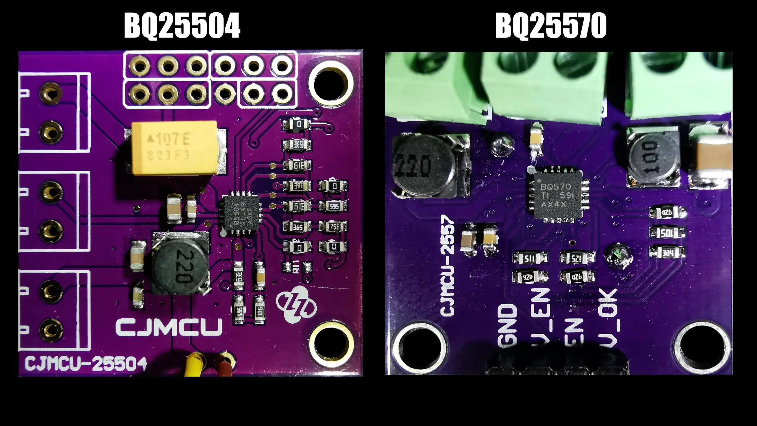 BQ25504 and BQ25570