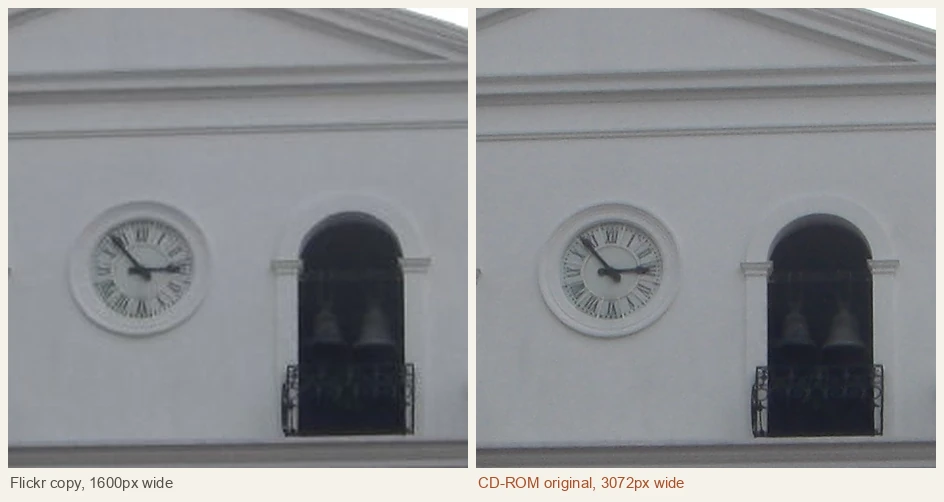 The same frame from the Flickr copy and the CD-ROM original