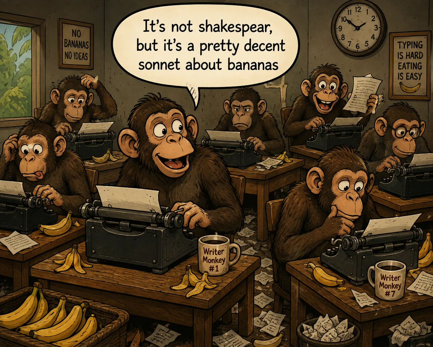 It's not Shakespeare, but it's a pretty decent sonnet about bananas