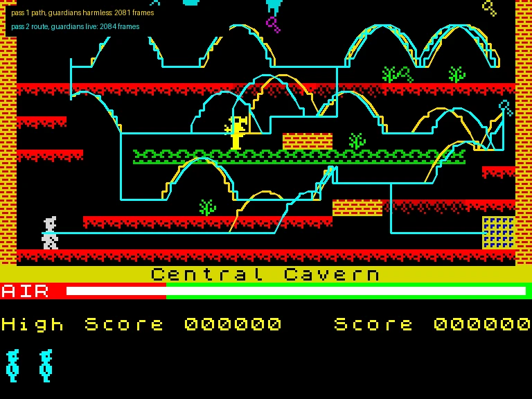 Pass one's path and pass two's route in Central Cavern